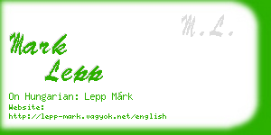 mark lepp business card