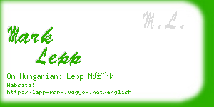 mark lepp business card